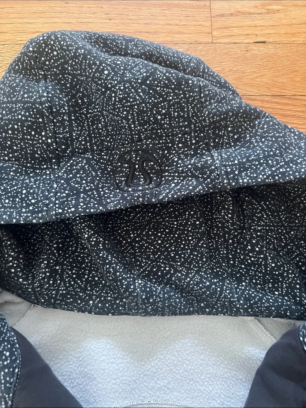 Lululemon Speckled Black Zip-Up Hoodie Jacket